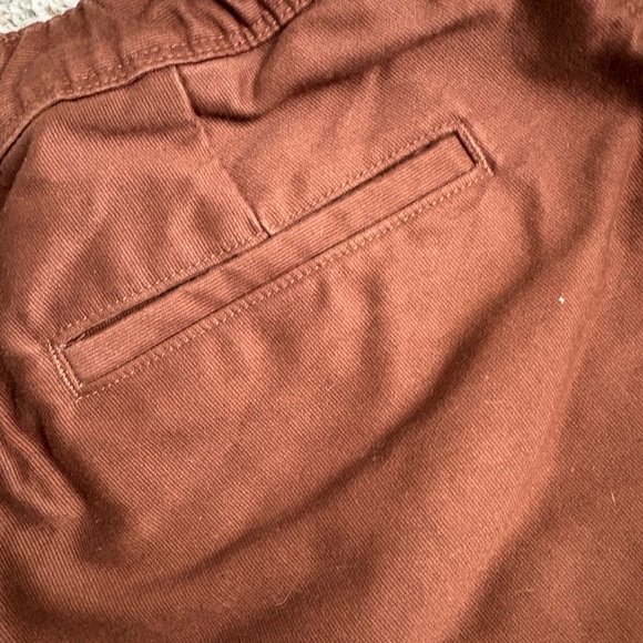 Freenote cloth premium 13 ounce deck shorts in Rust Brown Drawstring - Picture 6 of 8